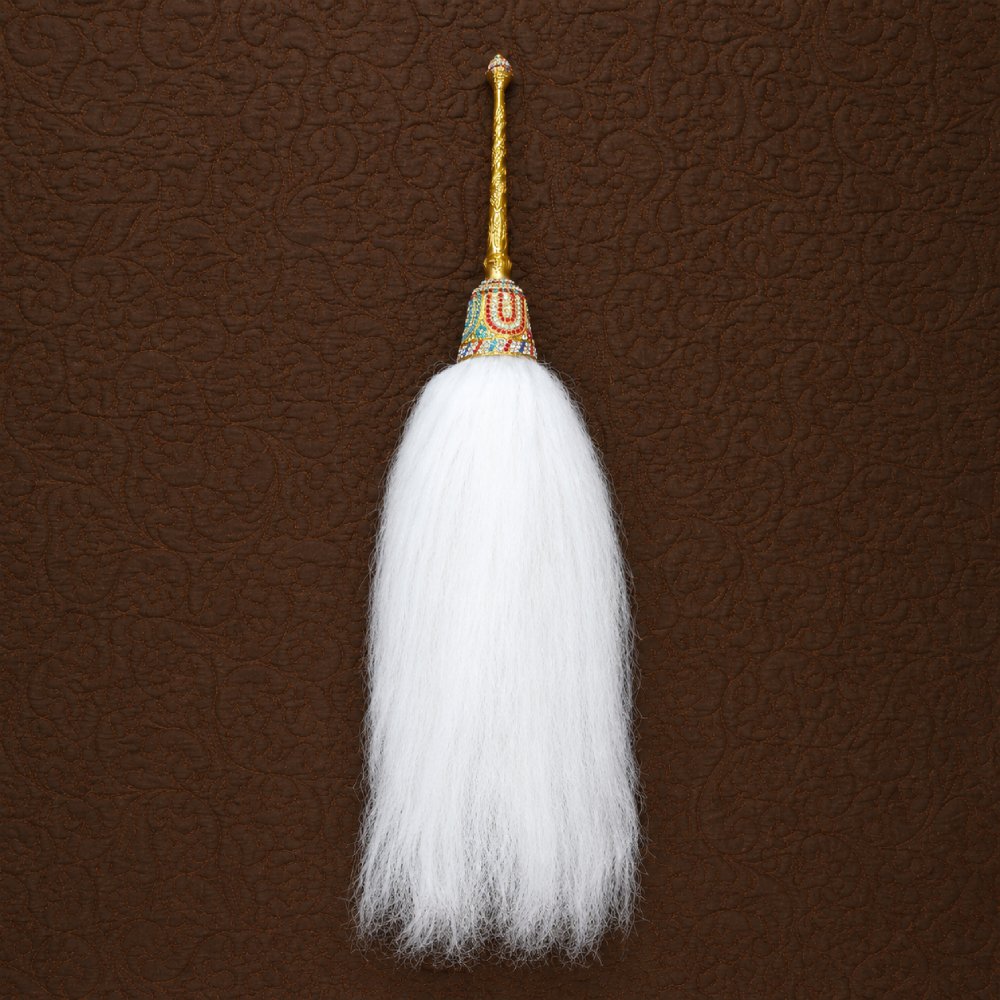Premium Traditional Chaur Sahib (White Yak Hair Fly Whisk)