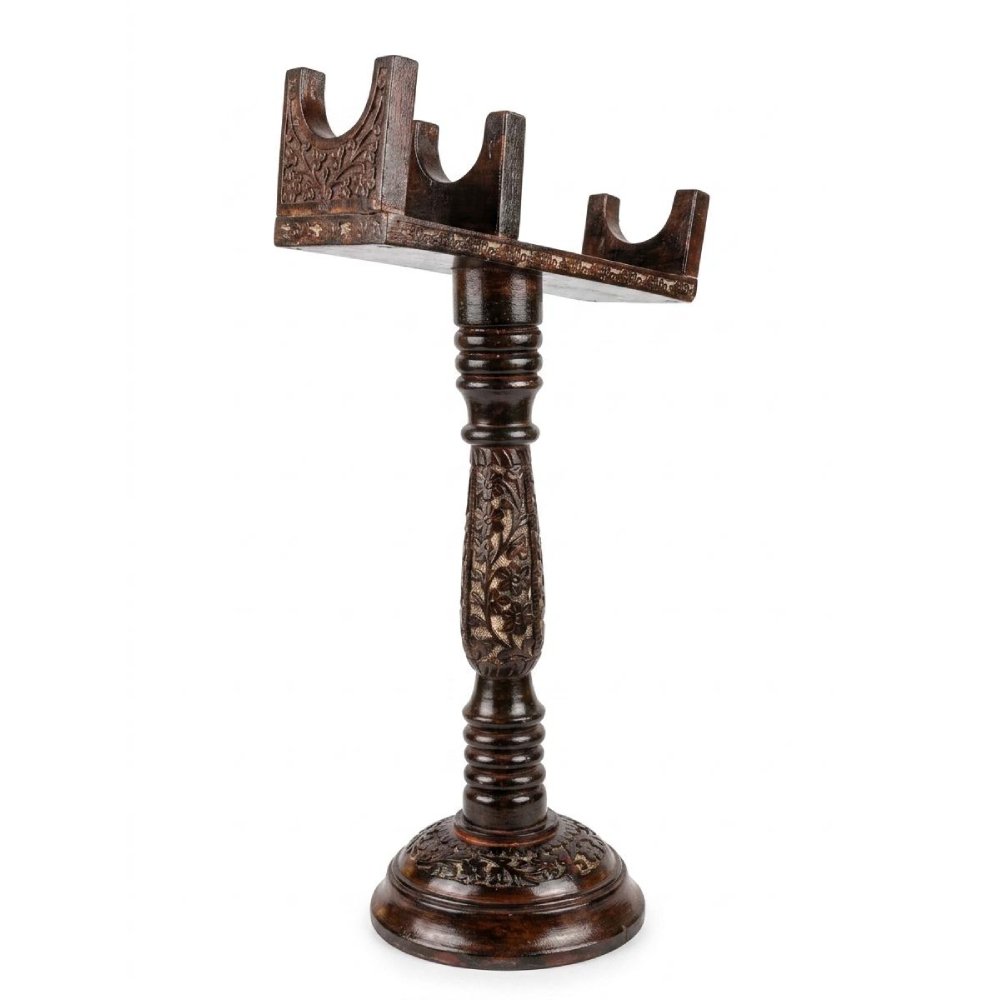 Hand-Carved Wooden Chaur Sahib Stand